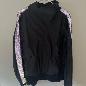Lululemon Vintage Running Jacket, Black Jacket with Lace Accents, size 12
